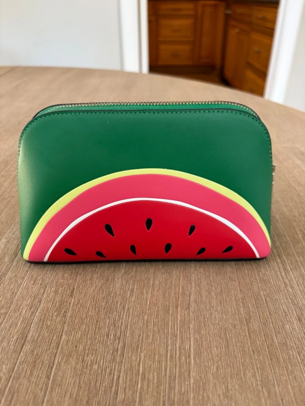 Kate Spade Watermelon Cosmetic Pouch Zip Enclosure